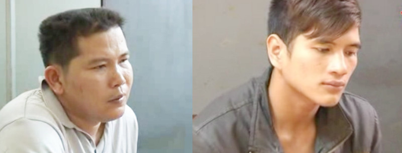 Trần Văn Hà và Đặng Công Hạnh tại cơ quan điều tra