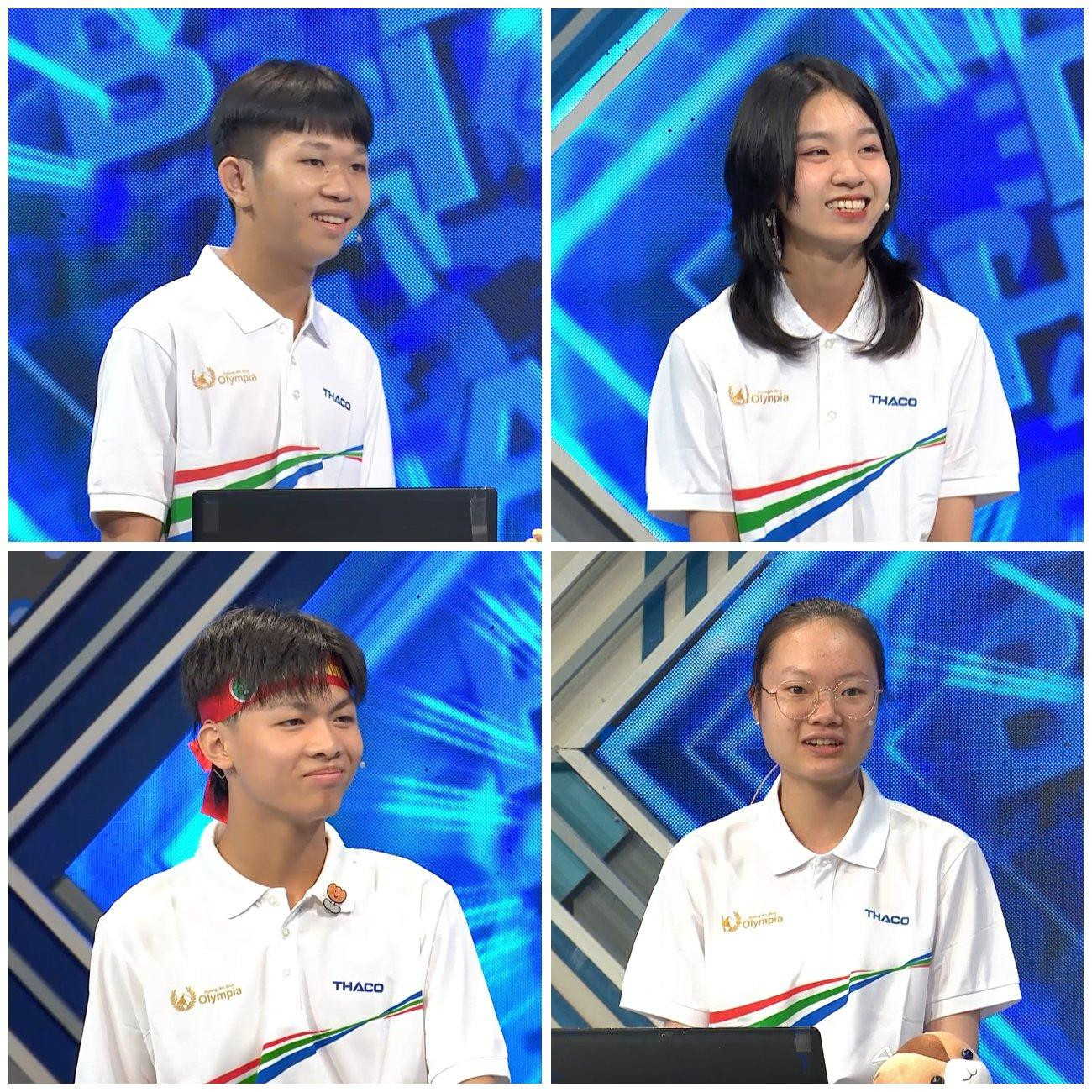 Cả 4 thí sinh đều rất tài năng. Ảnh: Fanpage Đường lên đỉnh Olympia Cả 4 thí sinh đều rất tài năng. Ảnh: Fanpage Đường lên đỉnh Olympia