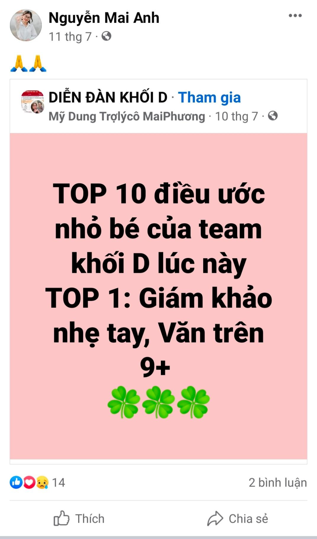 Bài chia sẻ khiến cộng đồng mạng thích thú. Ảnh: FBNV Bài chia sẻ khiến cộng đồng mạng thích thú. Ảnh: FBNV