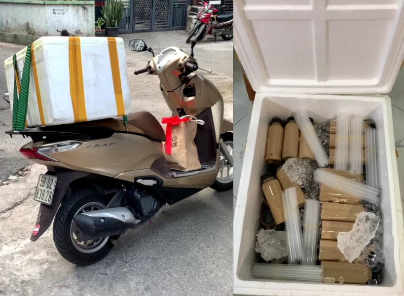 Thùng quà chứa đựng nhiều tình cảm của Khánh Linh dành cho lớp học của mình.