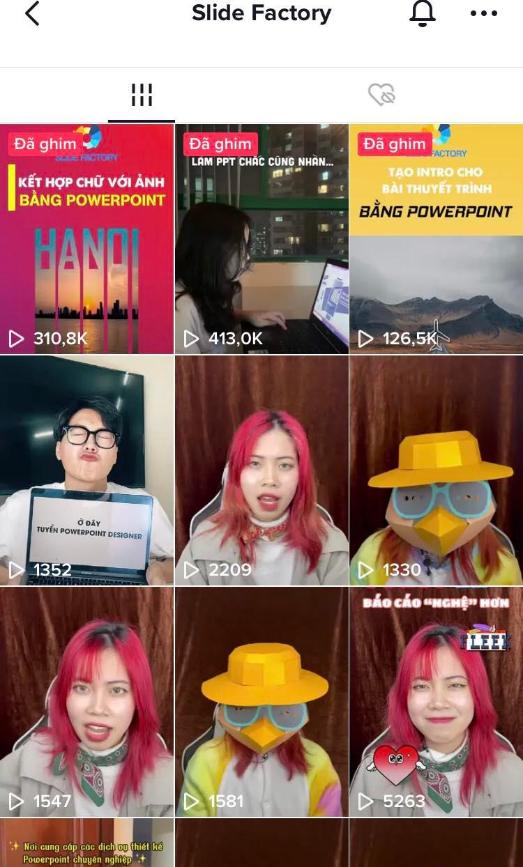 Kênh chính thức của @slidefactory.