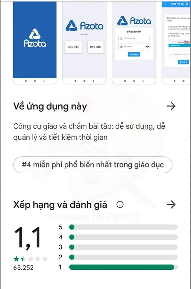 Azota - ứng dụng liên quan đến học tập “hot” nhất thời điểm hiện tại nhưng lại vấp phải một làn sóng phản ứng tiêu cực từ nhiều học sinh, sinh viên. Nguồn: Internet.