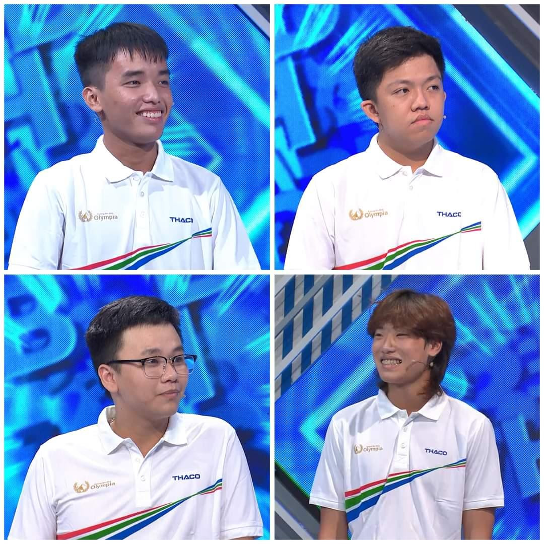 Cả 4 thí sinh đều có màn tranh tài cực kỳ xuất sắc. Nguồn: Fanpage Đường Lên Đỉnh Olympia.
