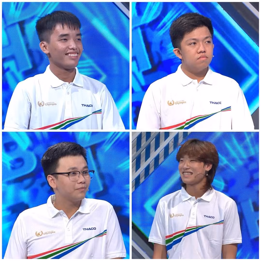 Cả 4 thí sinh đều có màn tranh tài cực kỳ xuất sắc. Nguồn: Fanpage Đường Lên Đỉnh Olympia.