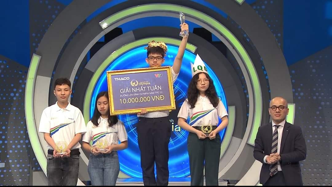Vương Gia Kiệt giành chiến thắng chung cuộc với 290 điểm. Ảnh: Fanpage Đường Lên Đỉnh Olympia Vương Gia Kiệt giành chiến thắng chung cuộc với 290 điểm. Ảnh: Fanpage Đường Lên Đỉnh Olympia