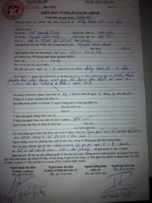 Một số biên bản xe ô tô quá tải do đội 5 lập bị sửa chữa. Một số biên bản xe ô tô quá tải do đội 5 lập bị sửa chữa