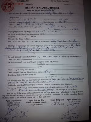 Một số biên bản xe ô tô quá tải do đội 5 lập bị sửa chữa