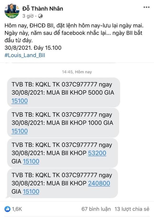 Bài viết của cựu Chủ tịch Louis Holdings trên mạng xã hội.