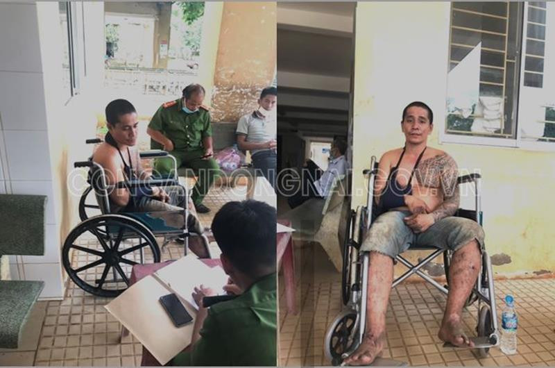 Trần Văn Phú tại cơ quan công an. Ảnh: Công an Đồng Nai.