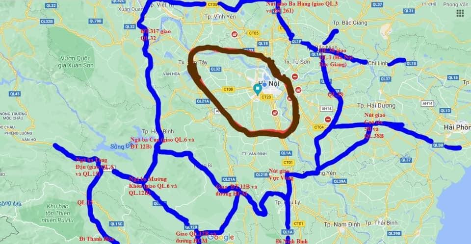 Các tuyến đường tránh vị trí ùn tắc ở các cửa ngõ vào Hà Nội. Các tuyến đường tránh vị trí ùn tắc ở các cửa ngõ vào Hà Nội.