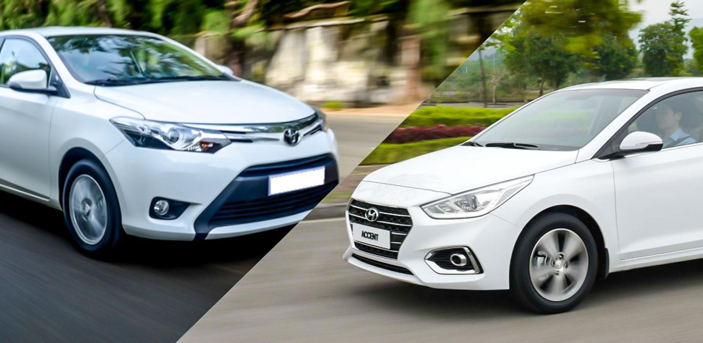 Vios và Accent đang cạnh tranh gay gắt vị trí dẫn đầu sedan hạng B.