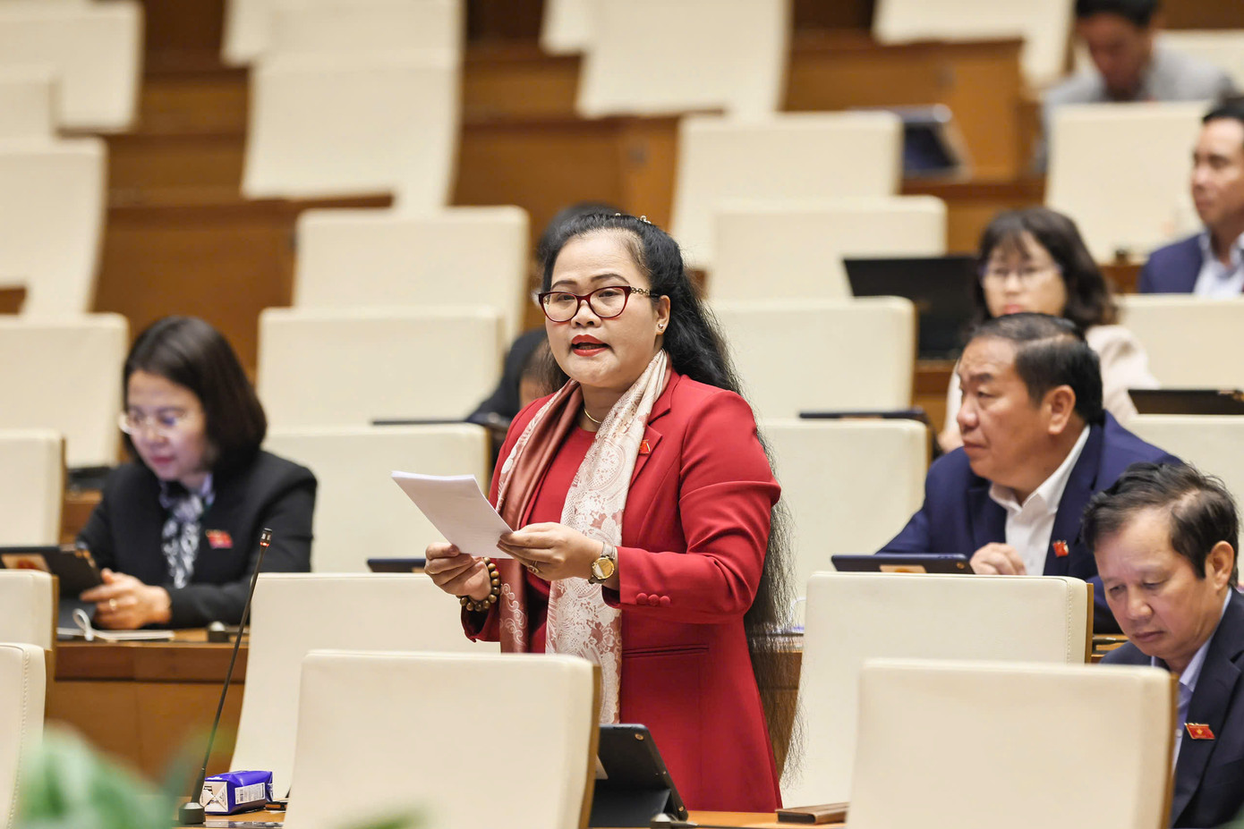 Đại biểu Nguyễn Thị Sửu (đoàn Huế). Ảnh: Như Ý Đại biểu Nguyễn Thị Sửu (đoàn Huế). Ảnh: Như Ý