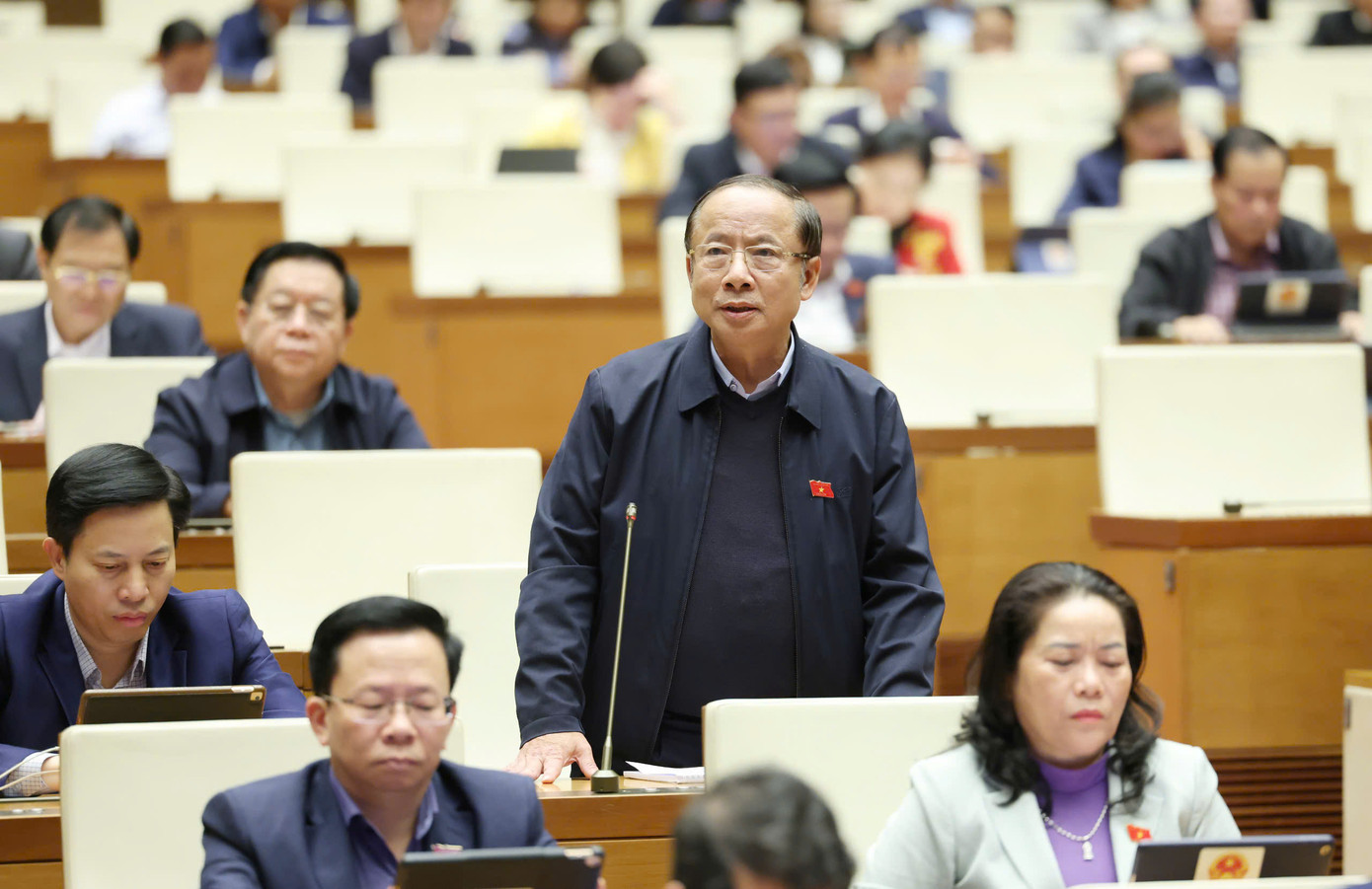 Đại biểu Nguyễn Văn Thân (đoàn Thái Bình). Ảnh: Như Ý.