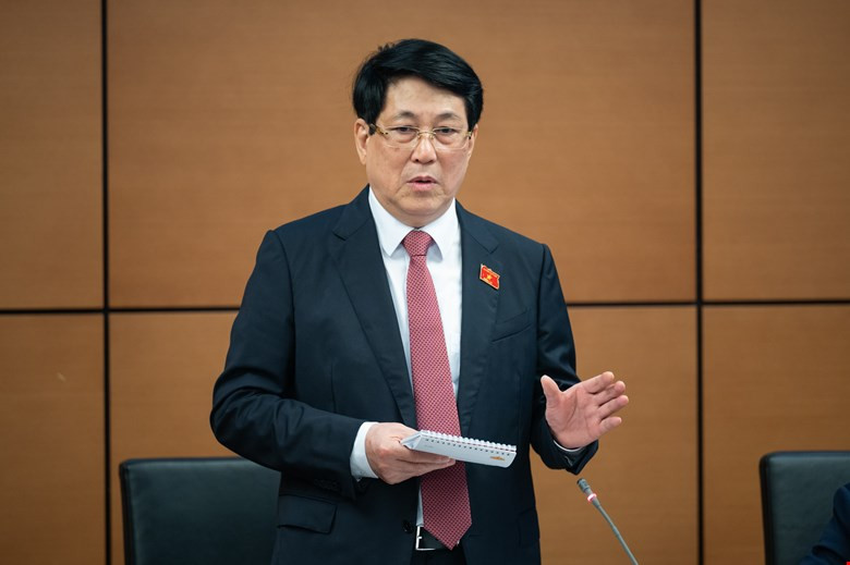 Chủ tịch nước Lương Cường phát biểu tại phiên thảo luận sáng 12/2. Ảnh: QH Chủ tịch nước Lương Cường phát biểu tại phiên thảo luận sáng 12/2. Ảnh: QH