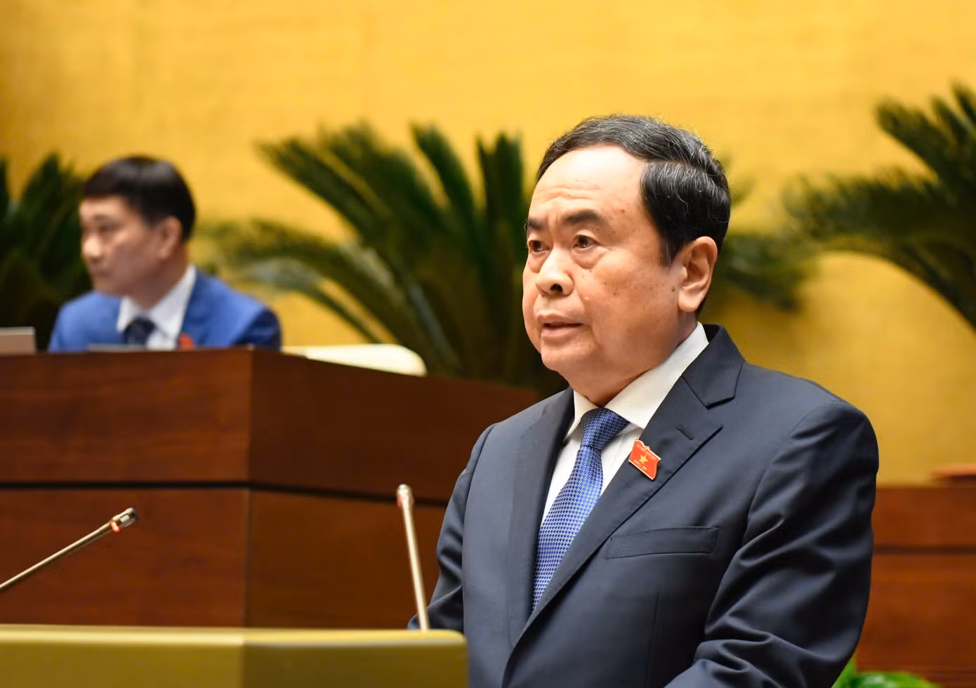Chủ tịch Quốc hội Trần Thanh Mẫn phát biểu bế mạc kỳ họp. Ảnh: Như Ý. Chủ tịch Quốc hội Trần Thanh Mẫn phát biểu bế mạc kỳ họp. Ảnh: Như Ý.