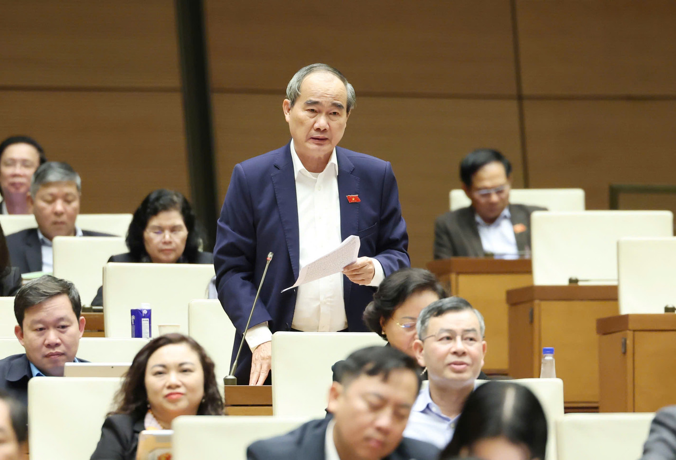 GS. Nguyễn Thiện Nhân, đại biểu Quốc hội đoàn TP HCM. Ảnh: Như Ý.