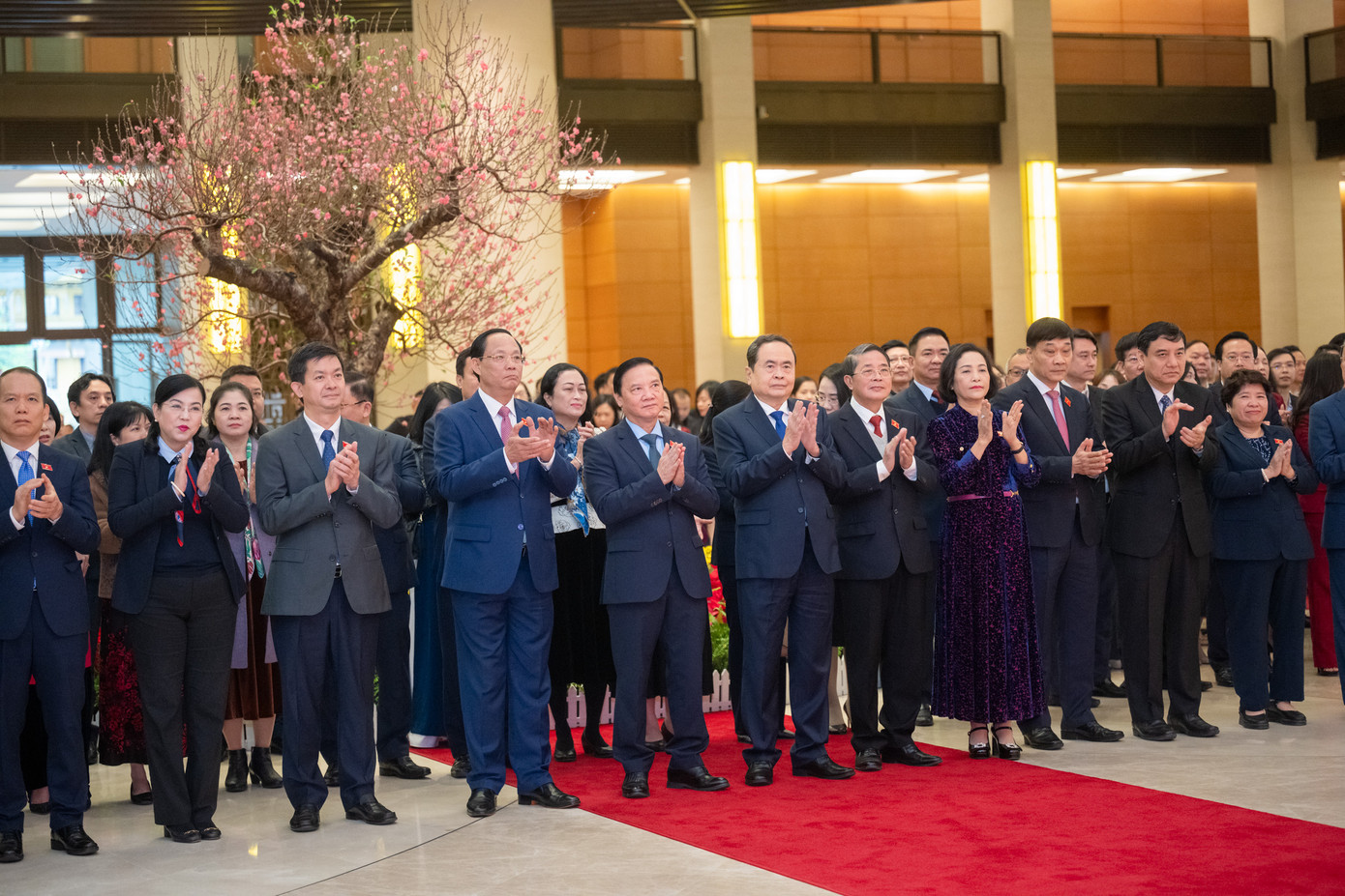 Lãnh đạo Quốc hội tại cuộc gặp mặt. Ảnh: QH