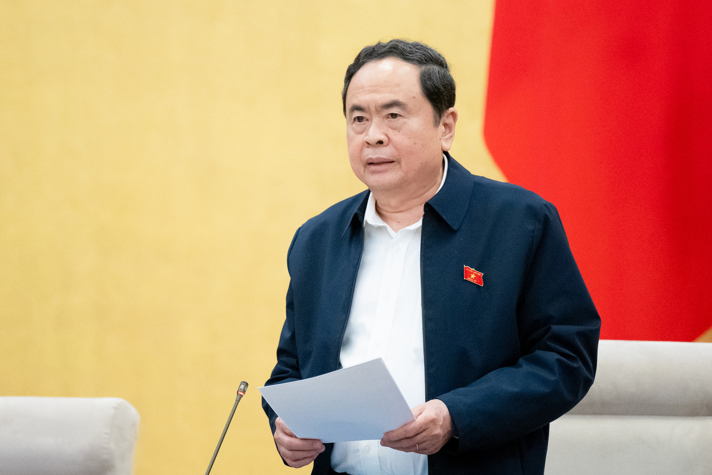 Chủ tịch Quốc hội Trần Thanh Mẫn tại phiên họp Ủy ban Thường vụ Quốc hội. Chủ tịch Quốc hội Trần Thanh Mẫn tại phiên họp Ủy ban Thường vụ Quốc hội.