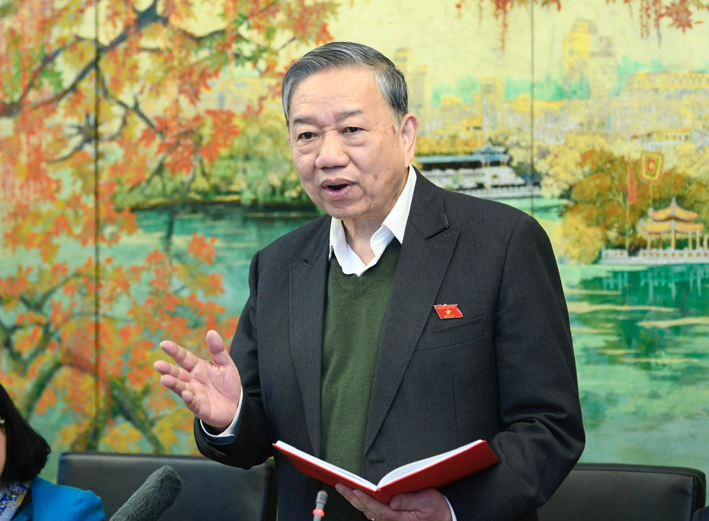 Tổng Bí thư Tô Lâm phát biểu tại phiên thảo luận ở tổ. Ảnh: Như Ý Tổng Bí thư Tô Lâm phát biểu tại phiên thảo luận ở tổ. Ảnh: Như Ý