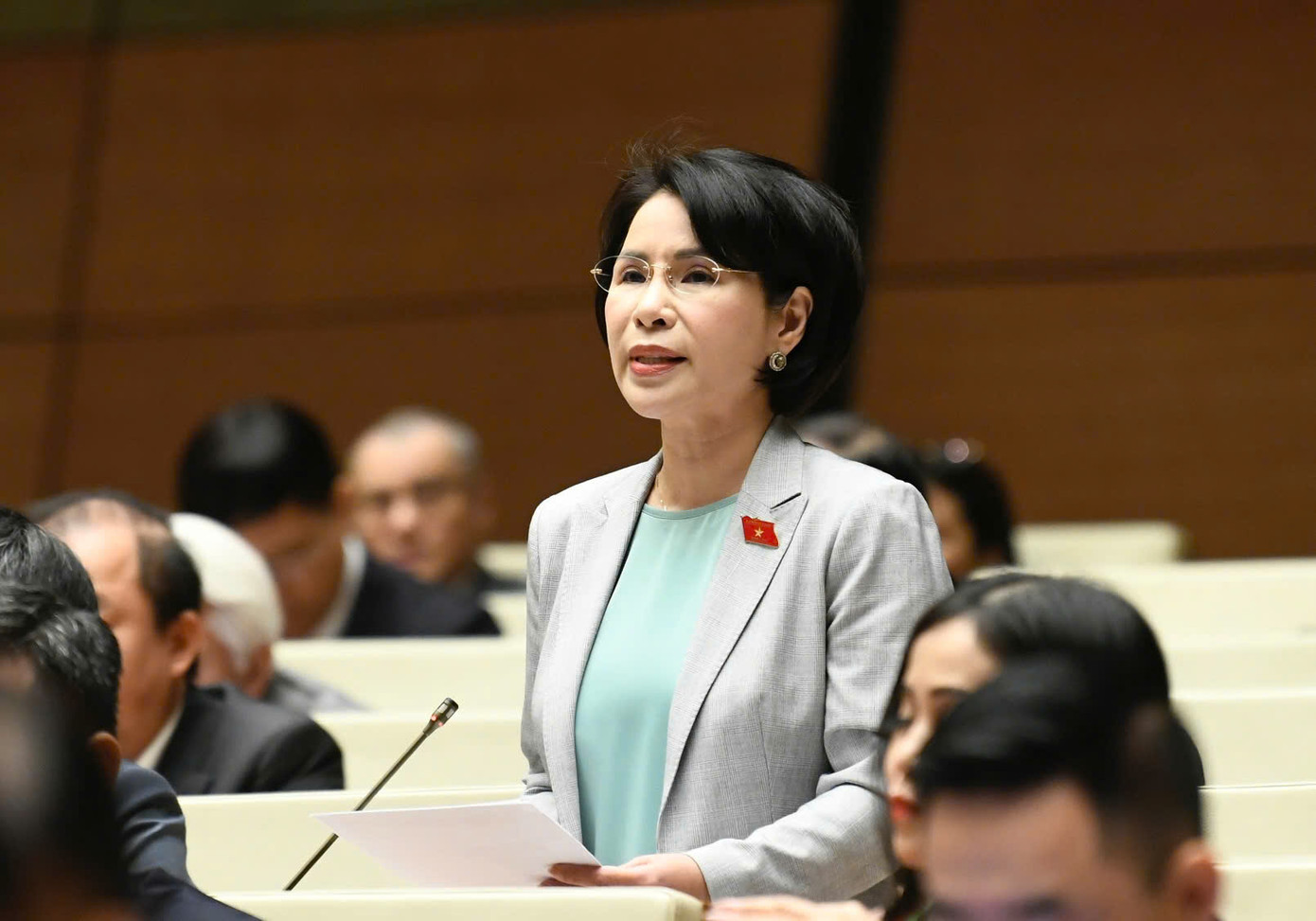 Đại biểu Trần Thị Nhị Hà (đoàn Hà Nội). Ảnh: Như Ý