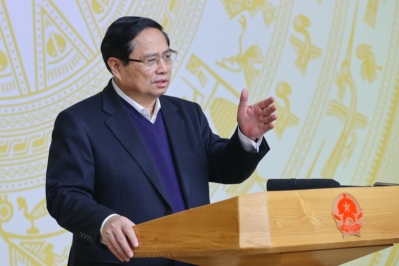 Thủ tướng Phạm Minh Chính phát biểu tại phiên họp. Ảnh: Nhật Bắc