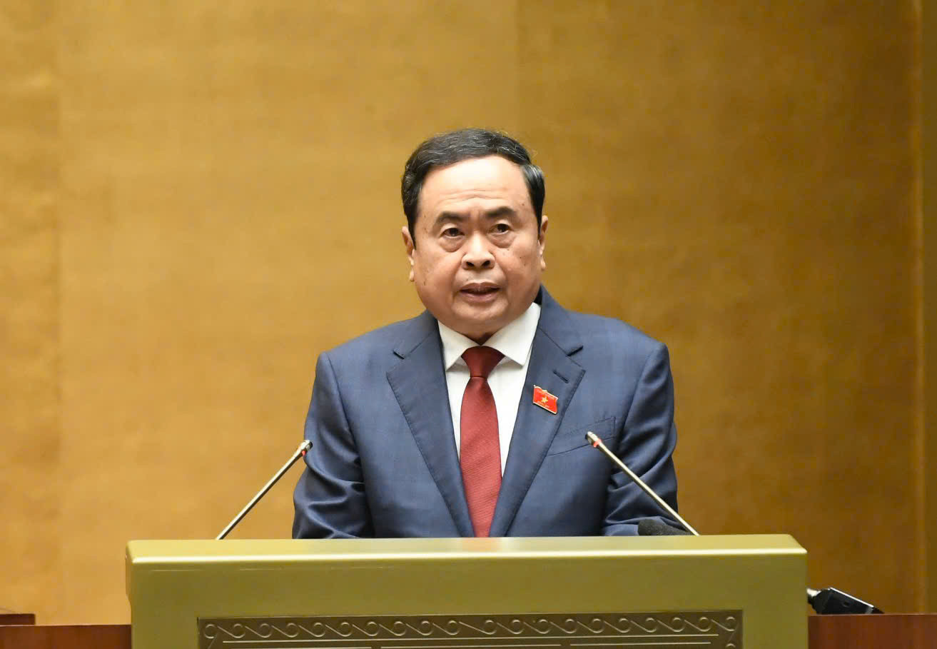 Chủ tịch Quốc hội Trần Thanh Mẫn phát biểu khai mạc. Ảnh: Như Ý Chủ tịch Quốc hội Trần Thanh Mẫn phát biểu khai mạc. Ảnh: Như Ý