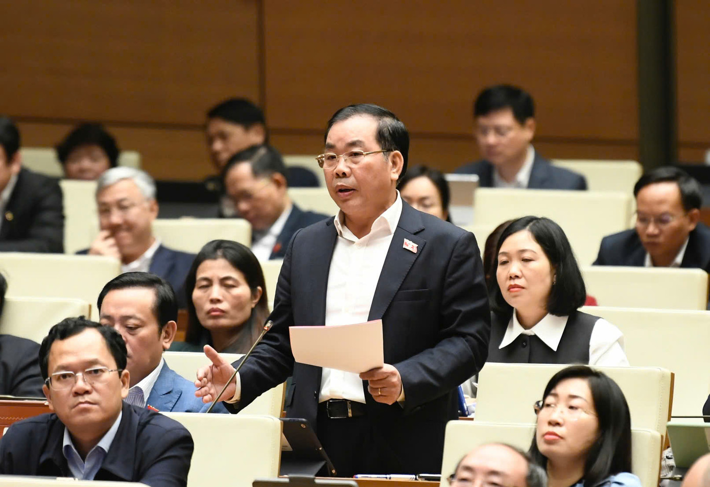 Đại biểu Nguyễn Quang Huân (đoàn Bình Dương). Ảnh: Như Ý Đại biểu Nguyễn Quang Huân (đoàn Bình Dương). Ảnh: Như Ý