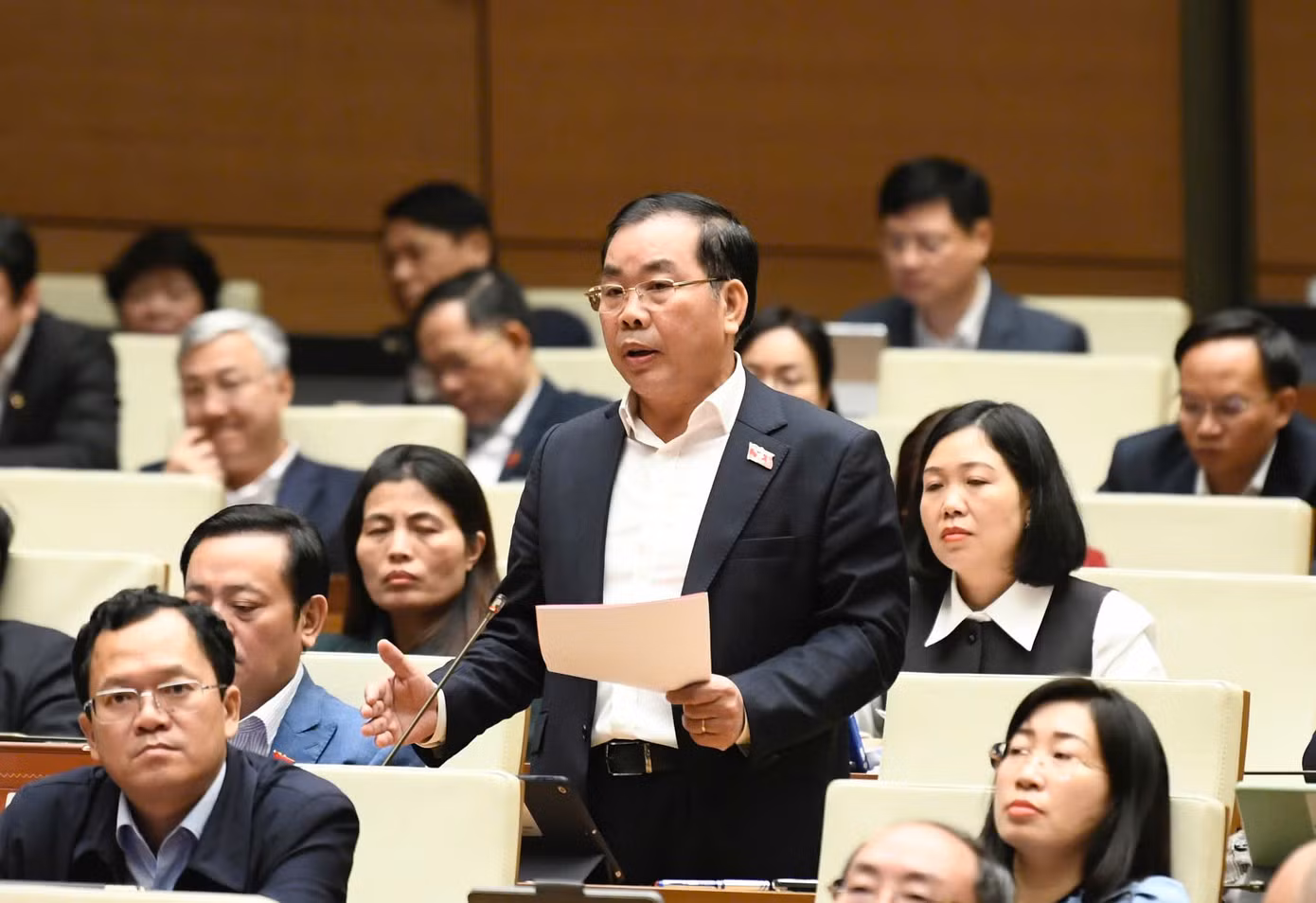 Đại biểu Nguyễn Quang Huân (đoàn Bình Dương). Ảnh: Như Ý Đại biểu Nguyễn Quang Huân (đoàn Bình Dương). Ảnh: Như Ý