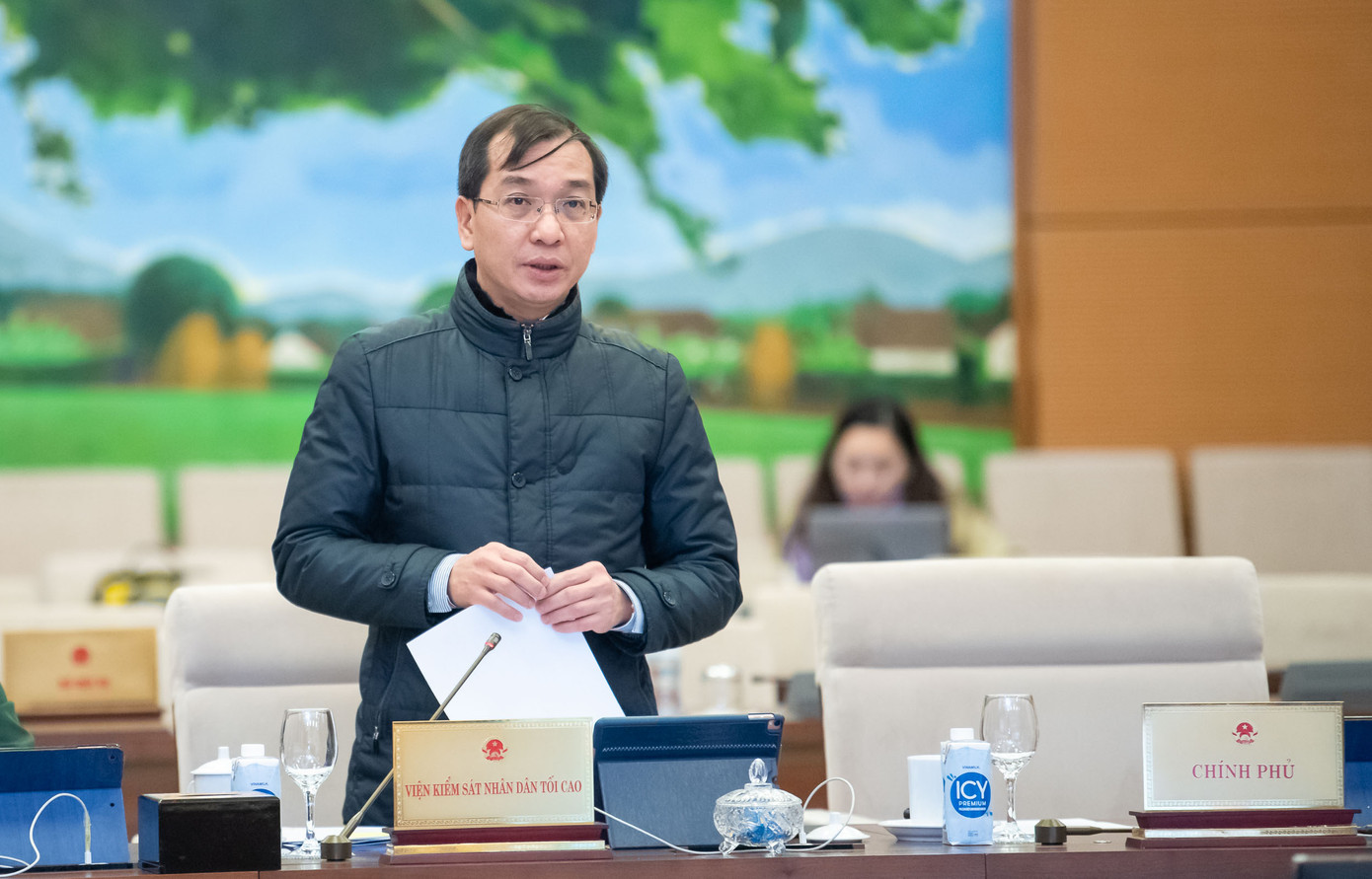 Lãnh đạo Viện Kiểm sát nhân dân Tối cao tại phiên họp.