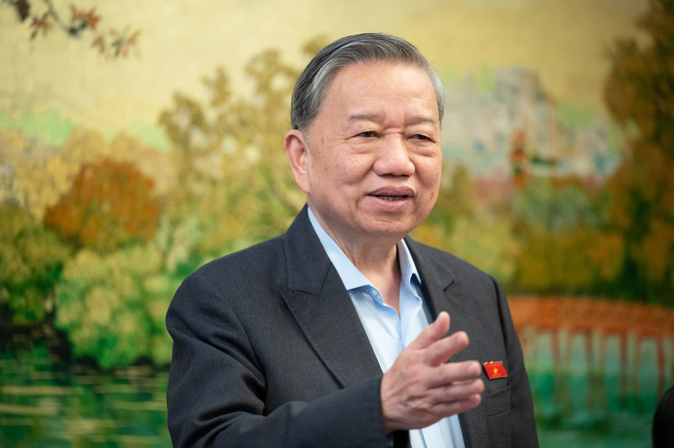 Tổng Bí thư Tô Lâm phát biểu tại phiên thảo luận ở tổ, sáng 15/2. Ảnh: Như Ý Tổng Bí thư Tô Lâm phát biểu tại phiên thảo luận ở tổ, sáng 15/2. Ảnh: Như Ý