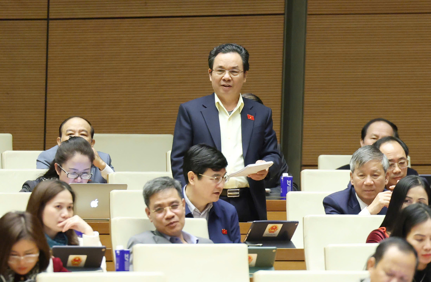 Đại biểu Hoàng Văn Cường (đoàn Hà Nội). Ảnh: Như Ý.