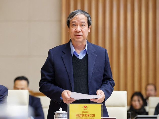 Bộ trưởng GD&ĐT Nguyễn Kim Sơn. Ảnh: Nhật Bắc Bộ trưởng GD&ĐT Nguyễn Kim Sơn. Ảnh: Nhật Bắc