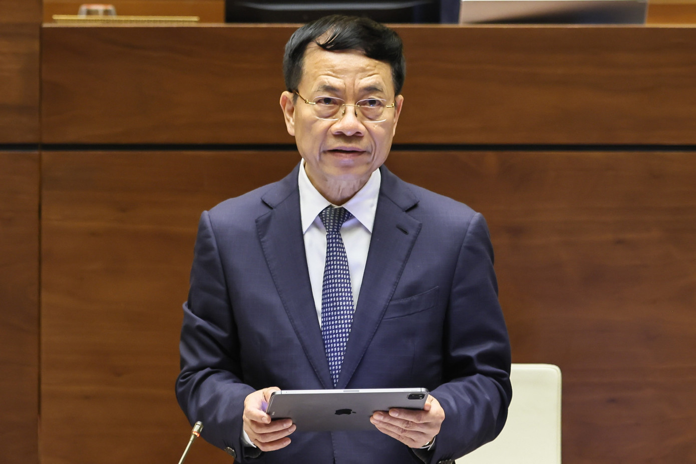 Bộ trưởng Bộ TT&TT Nguyễn Mạnh Hùng. Ảnh: Như Ý Bộ trưởng Bộ TT&TT Nguyễn Mạnh Hùng. Ảnh: Như Ý