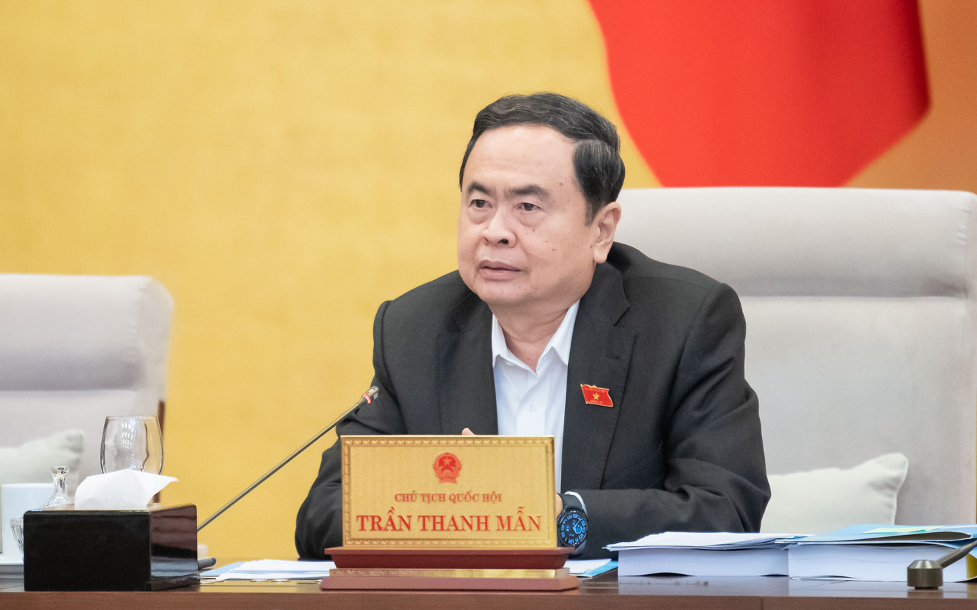 Chủ tịch Quốc hội Trần Thanh Mẫn phát biểu tại phiên họp. Chủ tịch Quốc hội Trần Thanh Mẫn phát biểu tại phiên họp.