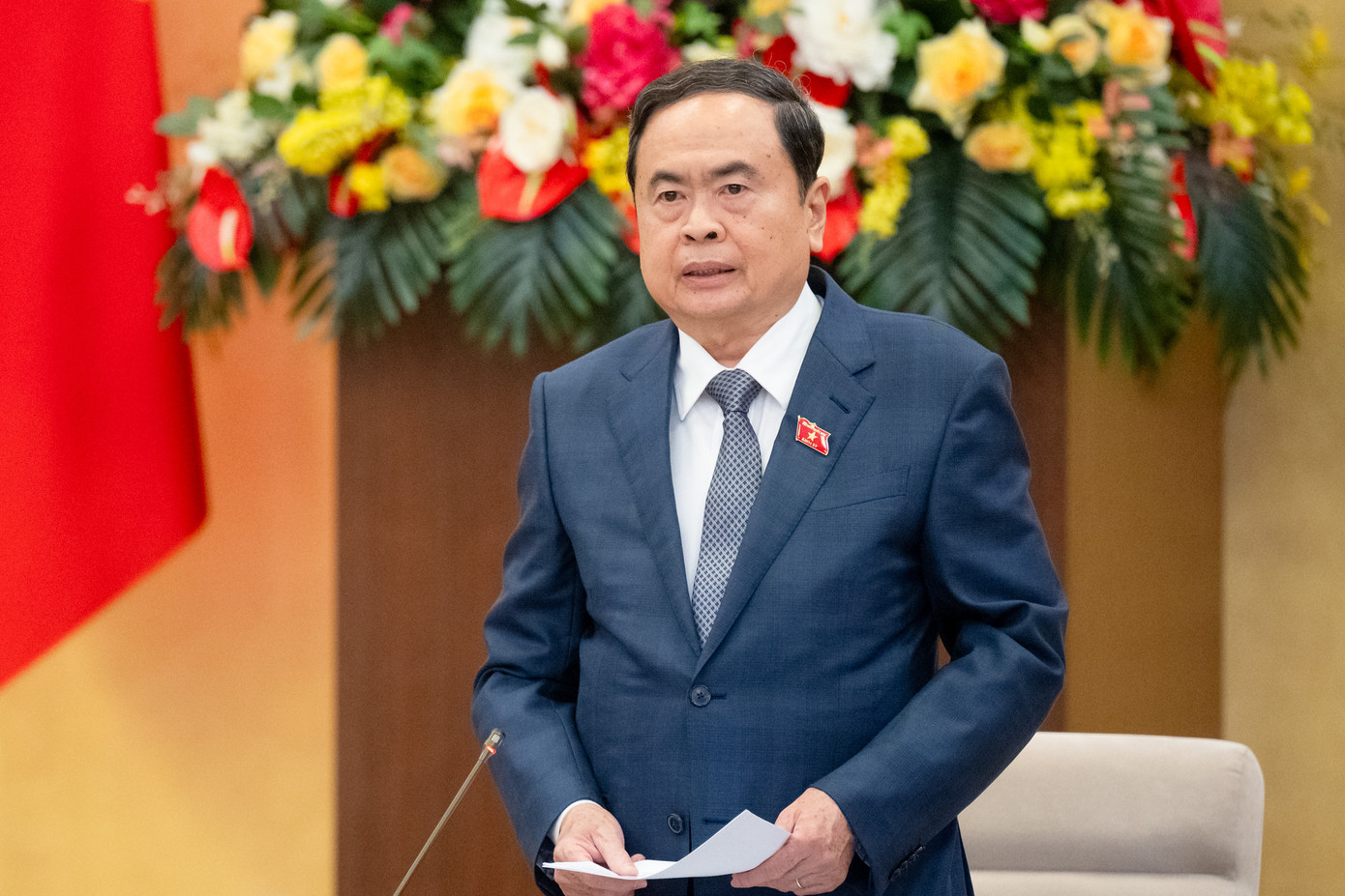 Chủ tịch Quốc hội Trần Thanh Mẫn phát biểu tại hội nghị. Chủ tịch Quốc hội Trần Thanh Mẫn phát biểu tại hội nghị.