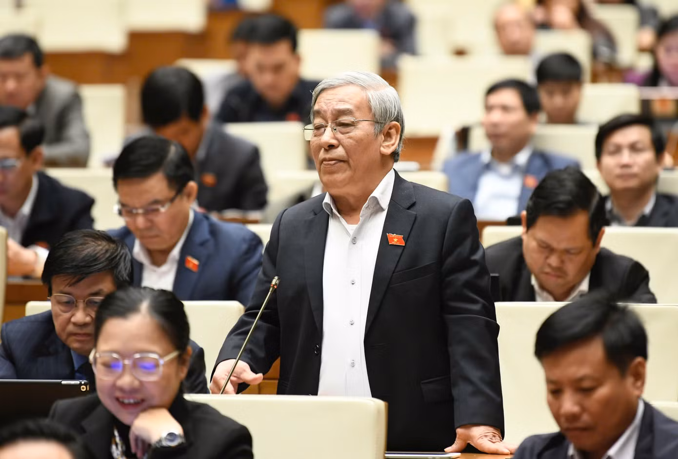 Đại biểu Lê Xuân Thân (đoàn Khánh Hoà). Ảnh: Như Ý Đại biểu Lê Xuân Thân (đoàn Khánh Hoà). Ảnh: Như Ý