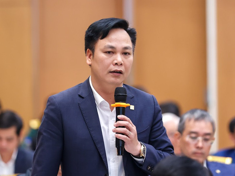 Lãnh đạo Tổng Công ty Đầu tư phát triển Hạ tầng đô thị (UDIC) phát biểu. Ảnh: VGP/Nhật Bắc