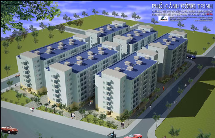 Phối cảnh nhà thu nhập thấp tại Thừa Thiên - Huế do Vicoland làm chủ đầu tư
