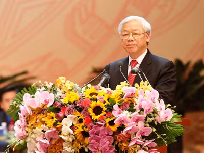 Tổng Bí thư Nguyễn Phú Trọng phát biểu tại Đại hội Đoàn lần thứ X sáng 12-12