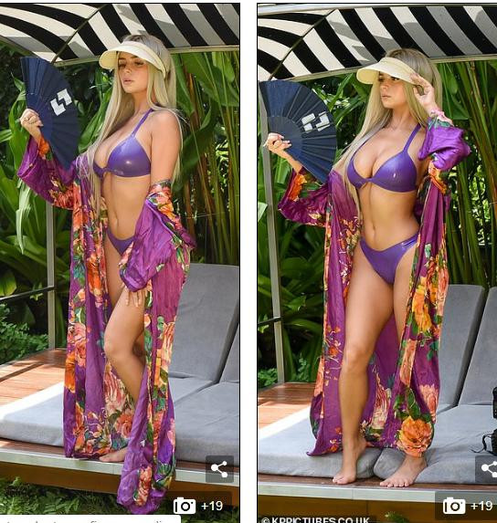 Nàng Kim siêu vòng 3 nước Anh 'đốn tim' fan với bikini 2 mảnh bé xíu ảnh 5