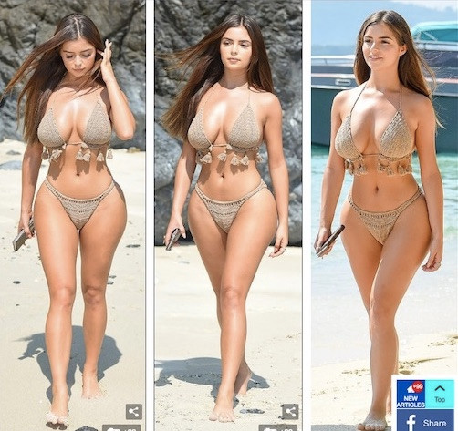 Demi Rose lại khiến cánh mày râu 'chao đảo' với bikini 2 mảnh màu nude ảnh 4