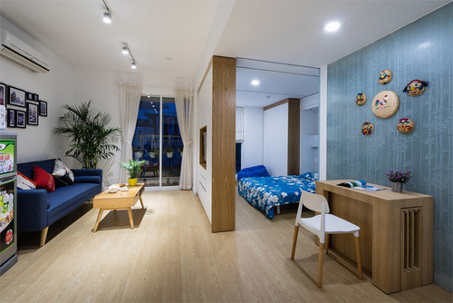 Nhà rộng thênh thang nhờ vách ngăn di động ảnh 2