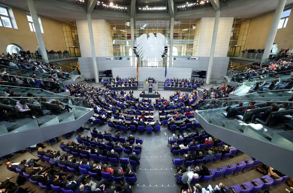 Trong phòng họp của Bundestag (Hạ viện) Đức. (Ảnh: Reuters) Trong phòng họp của Bundestag (Hạ viện) Đức. (Ảnh: Reuters)