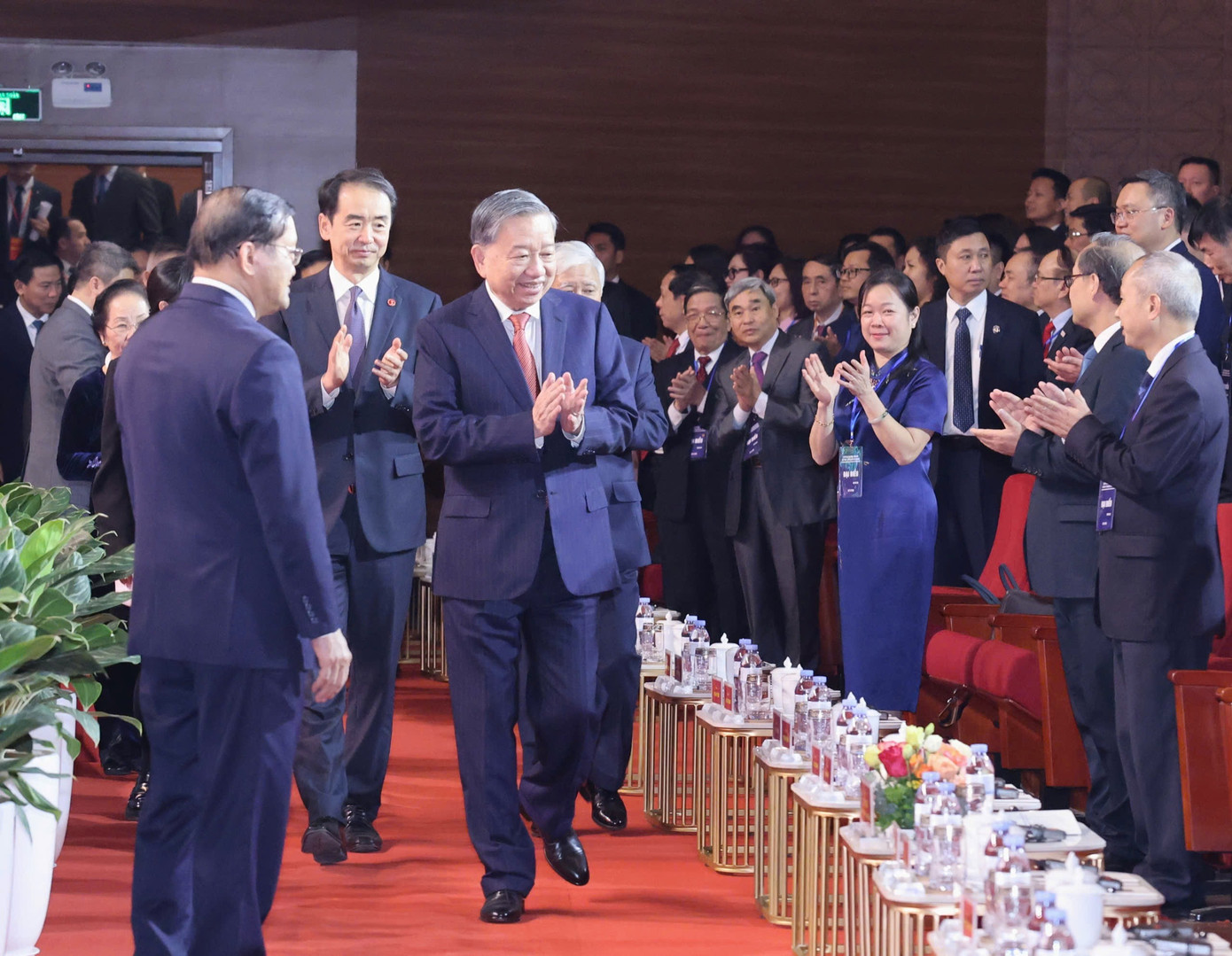 Tổng Bí thư Tô Lâm đến dự chương trình giao lưu tại Cung Hữu nghị Việt - Trung. (Ảnh: Nhật Minh)