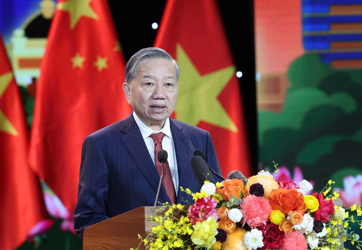 Tổng Bí thư Tô Lâm phát biểu tại chương trình giao lưu. (Ảnh: Nhật Minh)