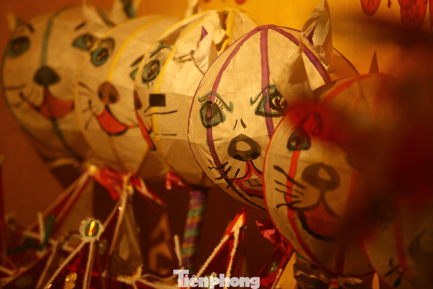 Các mẫu đèn được làm từ nguyên liệu truyền thống như giấy dó, giấy nhiễu, giấy bóng kính, nan tre, mây, hồ dán....