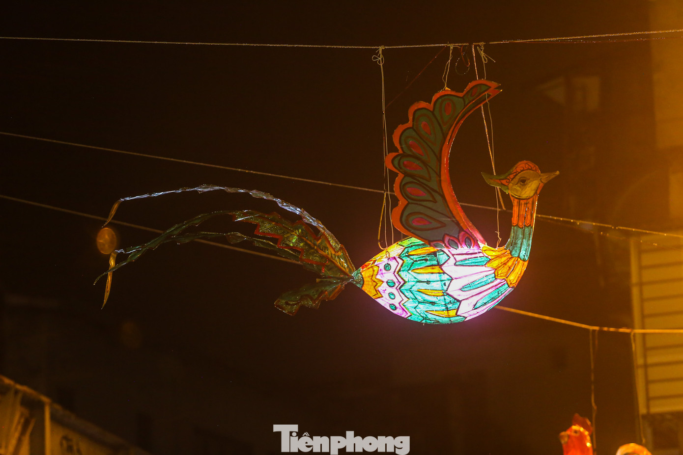 Đèn trung thu với hình ảnh chim phượng hoàng.