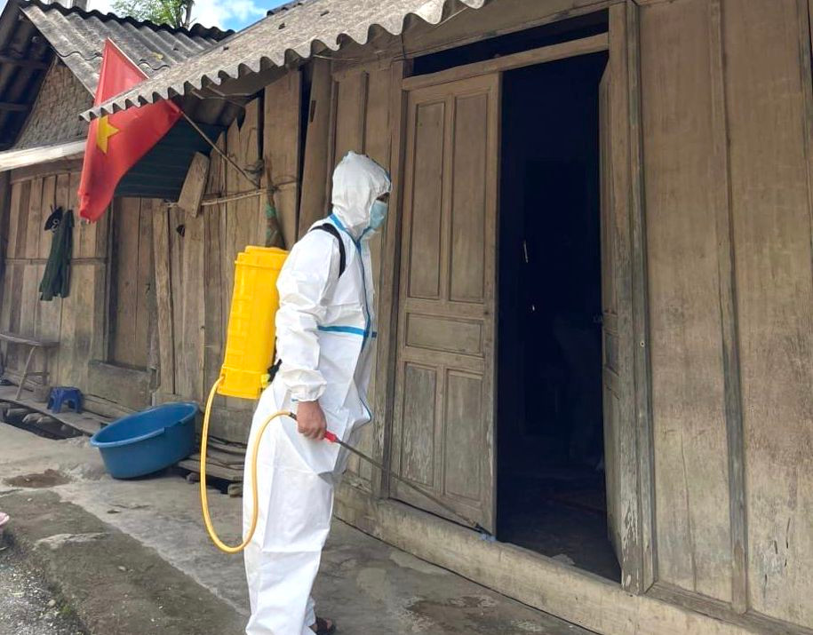 Cơ quan chức năng đã hoàn tất công tác phun khử khuẩn.