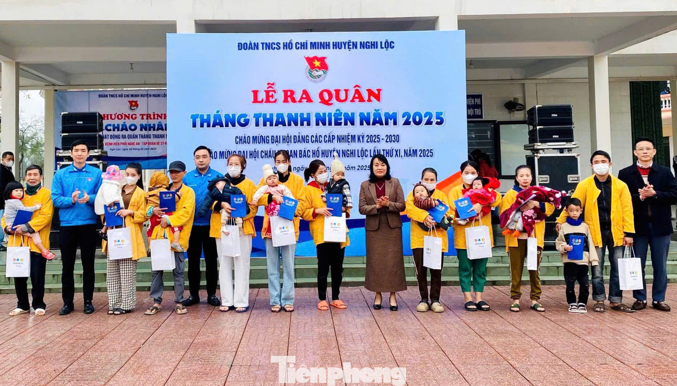 Tại Lễ ra quân Tháng Thanh niên năm 2025, Ban Thường vụ Huyện Đoàn Nghi Lộc đã bàn giao công trình thanh niên sân chơi thiếu nhi (Bệnh viện Phổi Nghệ An) trị giá 50 triệu đồng; Trao 10 suất quà với tổng trị giá 4 triệu đồng cho trẻ em có hoàn cảnh khó khăn đang điều trị tại viện; Trồng Hàng cây thanh niên; Trao tặng 10 bản đồ Việt Nam cho Đoàn xã Nghi Vạn; Phát 500 suất cháo cho bệnh nhân đang điều trị tại bệnh viện với tổng giá trị 12 triệu đồng. Tại Lễ ra quân Tháng Thanh niên năm 2025, Ban Thường vụ Huyện Đoàn Nghi Lộc đã bàn giao công trình thanh niên sân chơi thiếu nhi (Bệnh viện Phổi Nghệ An) trị giá 50 triệu đồng; Trao 10 suất quà với tổng trị giá 4 triệu đồng cho trẻ em có hoàn cảnh khó khăn đang điều trị tại viện; Trồng Hàng cây thanh niên; Trao tặng 10 bản đồ Việt Nam cho Đoàn xã Nghi Vạn; Phát 500 suất cháo cho bệnh nhân đang điều trị tại bệnh viện với tổng giá trị 12 triệu đồng.