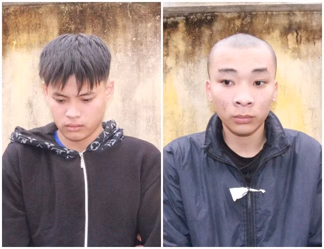 Hai đối tượng cầm đầu đường dây cướp này là Lê Quang Quyền Linh và Đặng Duy Mạnh (phải).
